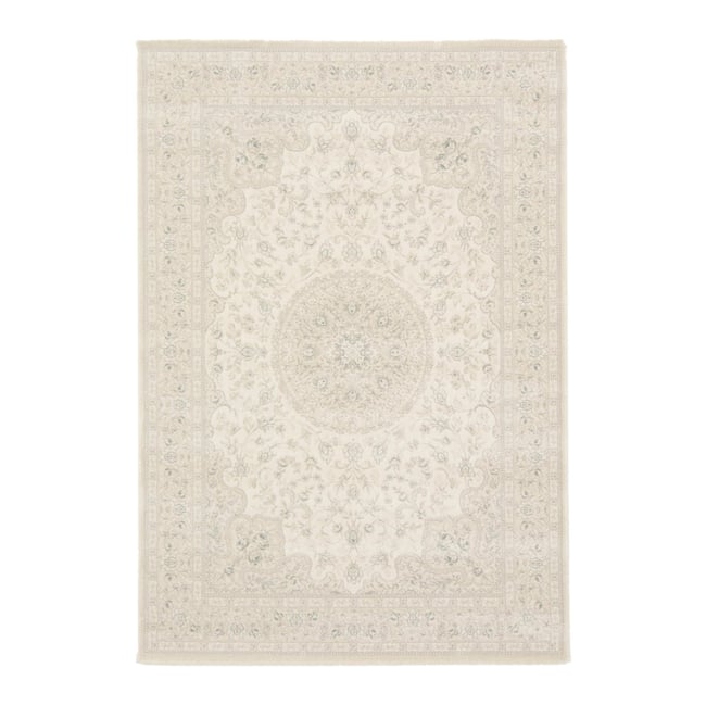 Tapis velours à poil ras TOPKAPI Couleur beige sable <span itemprop=
