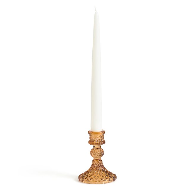Carsa 10.2cm High Glass Candlestick, amber, LA REDOUTE INTERIEURS