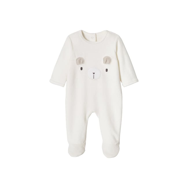 Pyjama Bébé Garçon 'Dors Bien' - Velours Doux, Motif Ours Et Dinosaure, Boutons-Pression - Marque NEXT