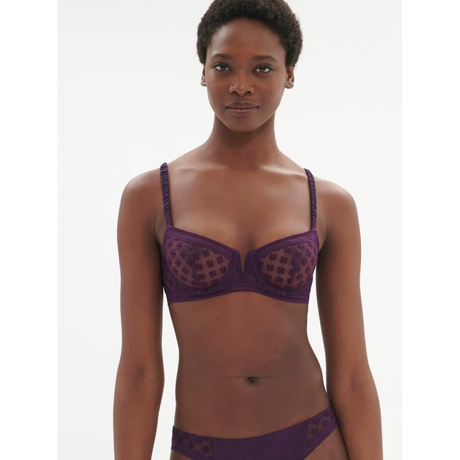 Soutien-gorge corbeille, HORTENSE violet <span itemprop=