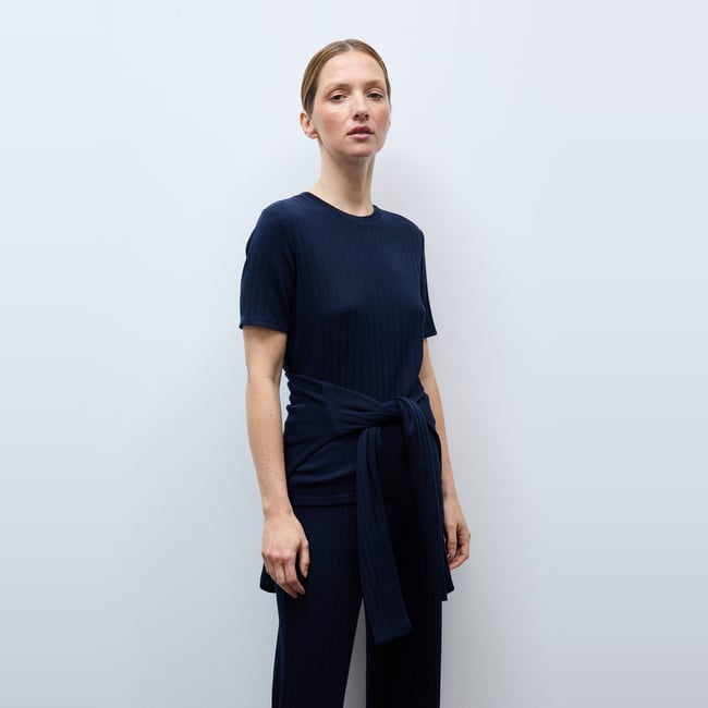 Pull uni en laine et soie - MONOPRIX