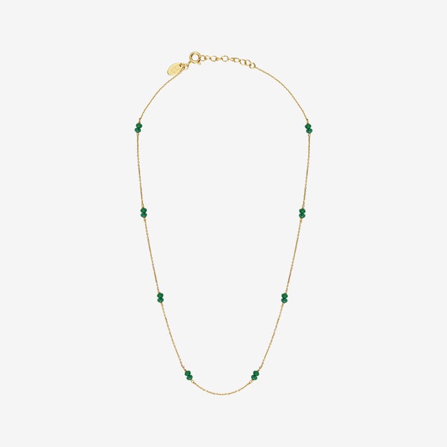 Collier venus agate verte vert <span itemprop=