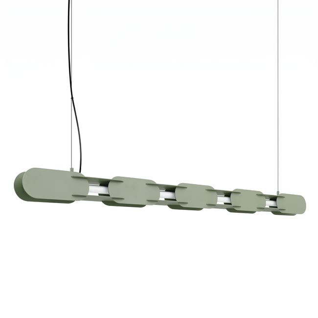 Suspension Acier Vert Olive LED 1 Chain Couleur vert olive <span itemprop=