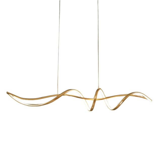 Suspension LED en spirale dorée - LYBELLA Couleur doré <span itemprop=