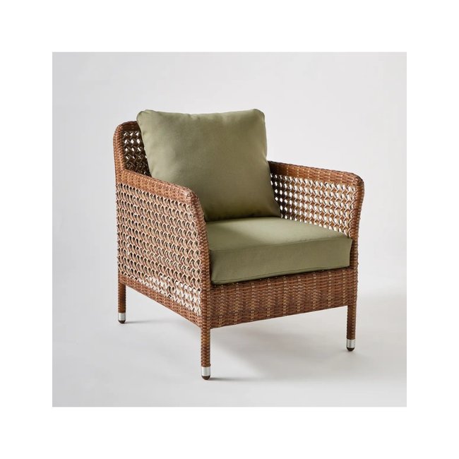 Fauteuil résine ANTIBES LATERITE vert - KOK