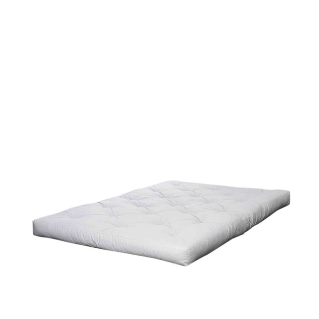 Matelas futon 18 cm double cœur en latex Couleur bois clair <span itemprop=