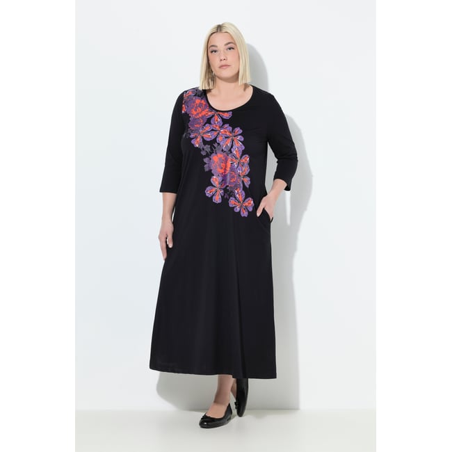 Robe en jersey noir <span itemprop=