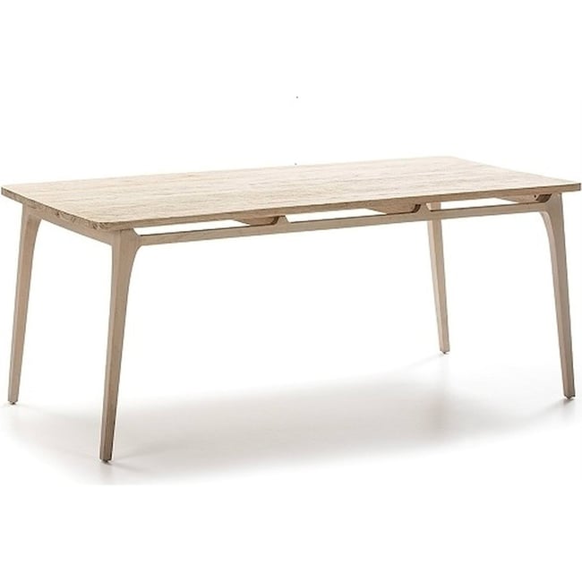 Table de salle à manger en cèdre patiné Couleur naturel à patine grise <span itemprop=