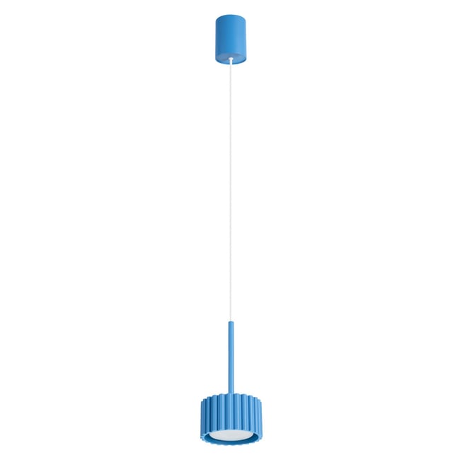 Suspension Aluminium Bleu Gx53 1 AURA Couleur bleu <span itemprop=