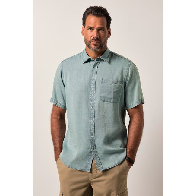Chemise à manches courtes et col eucalyptus <span itemprop=