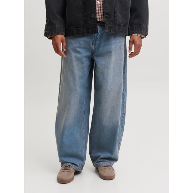 Jeans À Coupe Tonneau blue denim <span itemprop=