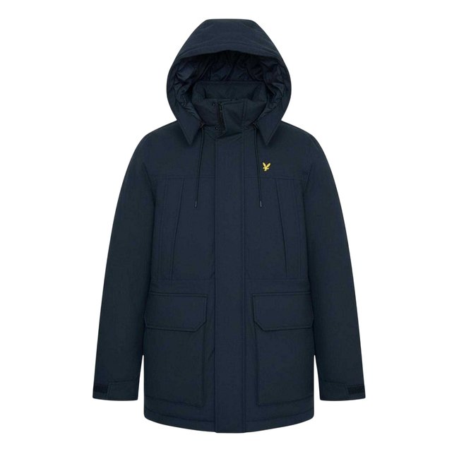 Parka à capuche ajustable bleu <span itemprop=