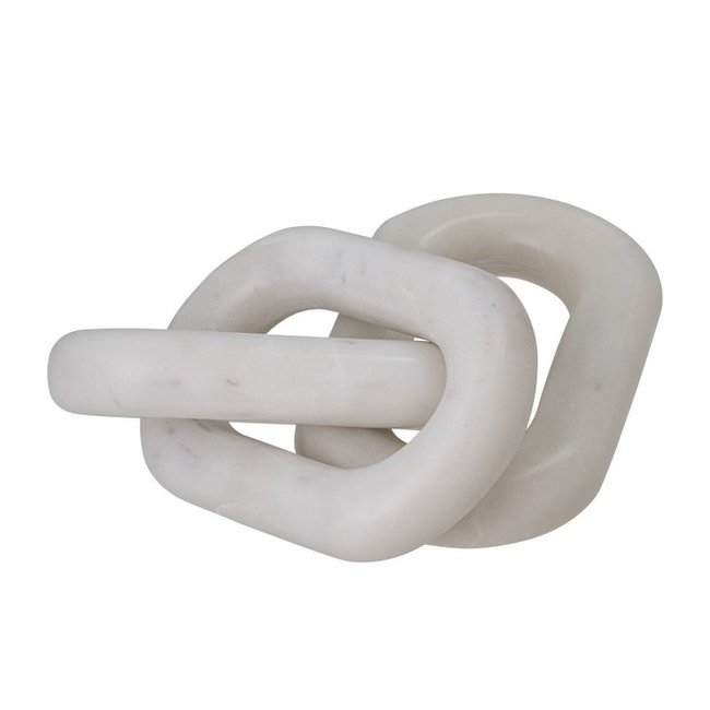 Sculpture en marbre chaîne  Adee Couleur blanc <span itemprop=