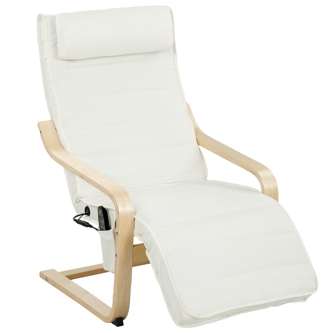 Accent Chair Lin Blanc Couleur crème, bois naturel <span itemprop=