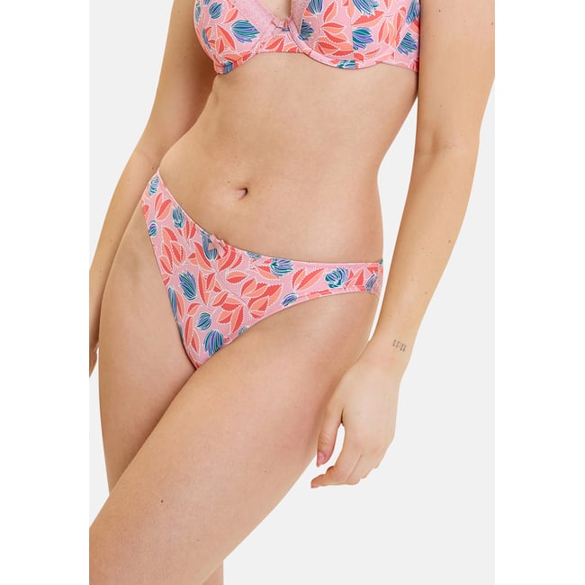 Slip JOHANNE tulipes fond rose <span itemprop=