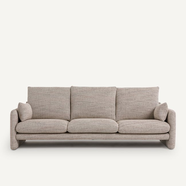 Canapé chevron moucheté, Luciano Couleur lin <span itemprop=