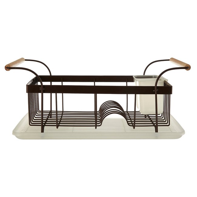 Metal Dish Rack in Bronze Finish, bronze, SO'HOME