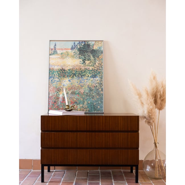 Sublime commode Olga N°1075 - Bon état Couleur bois foncé <span itemprop=