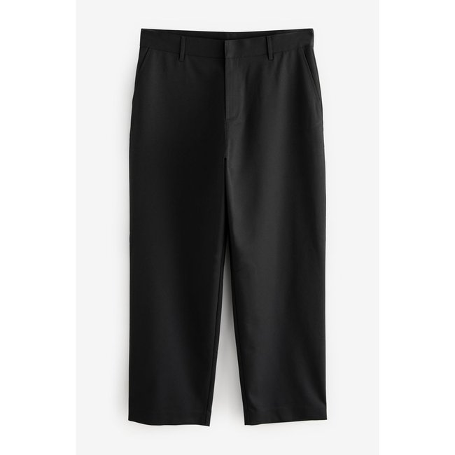 Pantalon habillé sans pinces large noir <span itemprop=