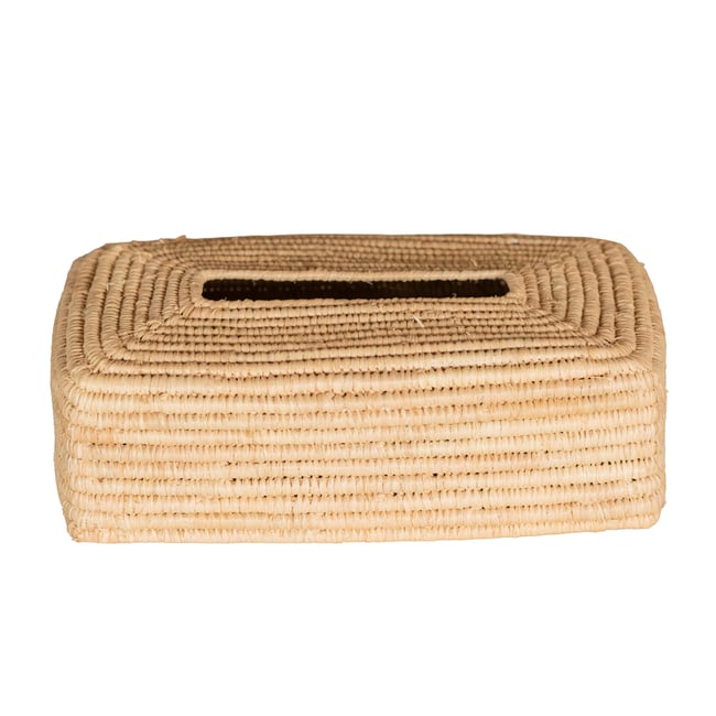 Boîte à mouchoirs en feuille de palmier naturel -  LOJI Couleur naturel <span itemprop=