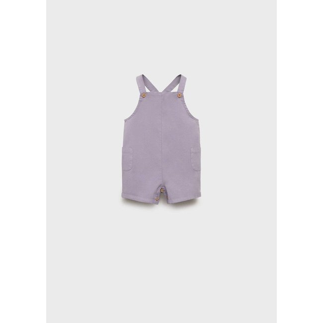 Salopette courte en jean violet clair/pastel <span itemprop=