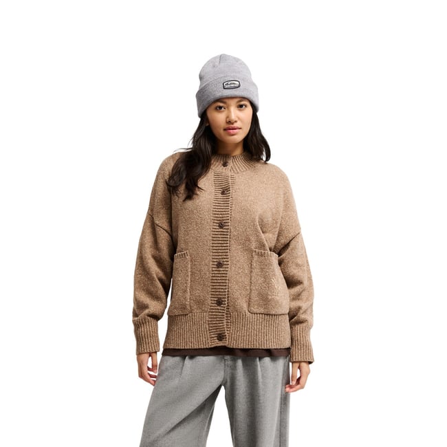 Gilet à col rond Marron WEDGE marron pine bark <span itemprop=