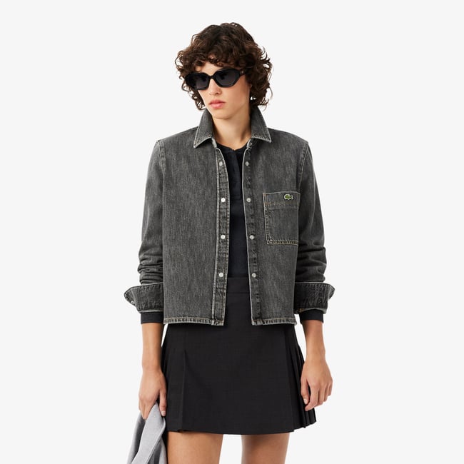 Chemise denim léger regular fit gris-0l5 <span itemprop=