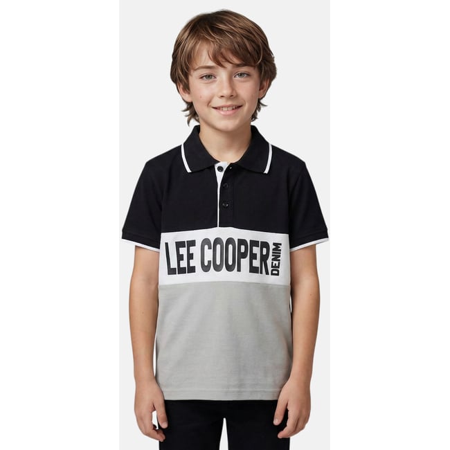 Polo manches courtes imprimé, col chemise RUGBY - LEE COOPER