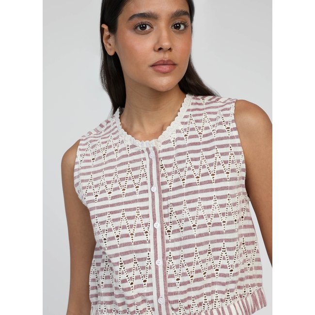 TOP SABIA rose framboise uni <span itemprop=
