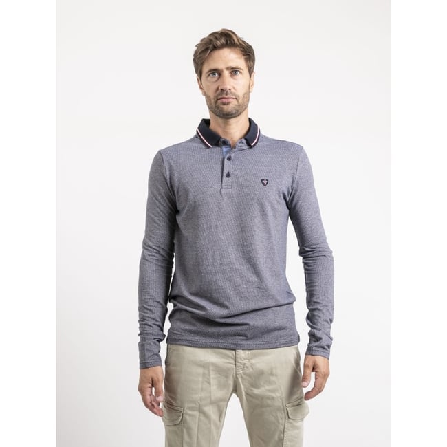 Polo Manches Longues Pur Coton Python v002232 <span itemprop=