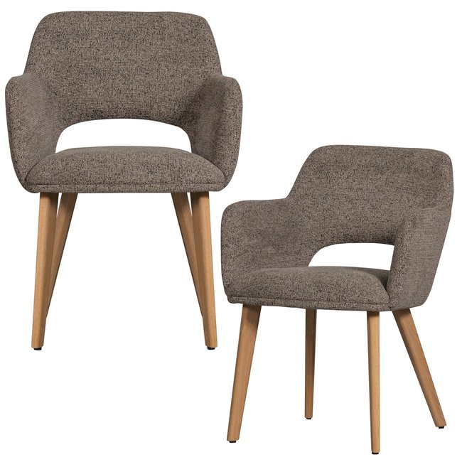 Lot de 2 chaises de table en polyester MURAT - WOOOD
