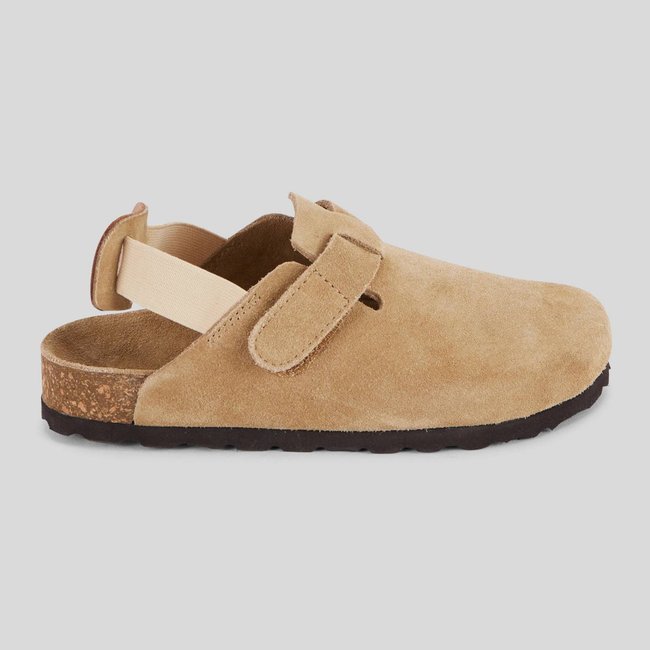 Sabots en cuir responsable gabardine <span itemprop=