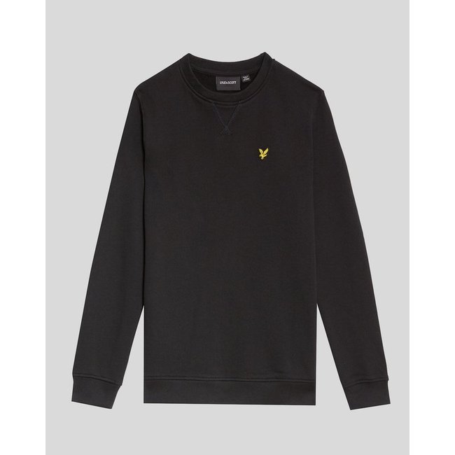 Sweat-shirt col rond classique noir jais <span itemprop=