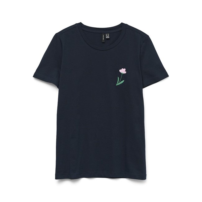 T-Shirt mit runder Ausschnitt, Blumenmuster - VERO MODA