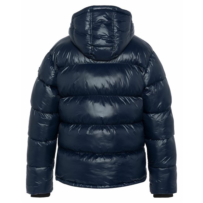 Dark blue puffer coat online