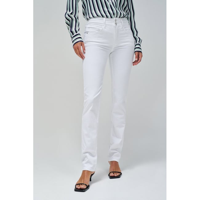 JEAN SECRET PUSH IN SLIM blanc <span itemprop=