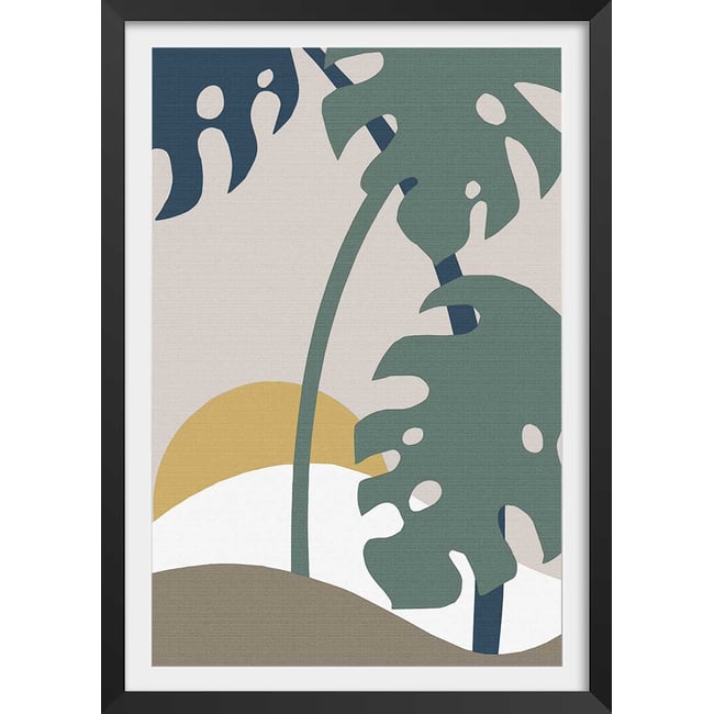 Affiche Monstera effet tissé - HEXOA
