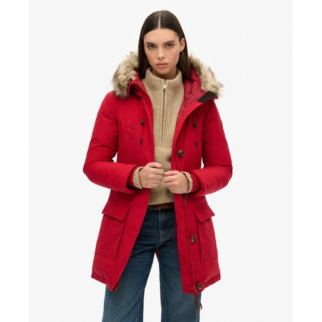 Parka à capuche en duvet imitation fourrure - SUPERDRY