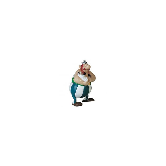 Figurine- Obelix Tenant Idefix - PLASTOY