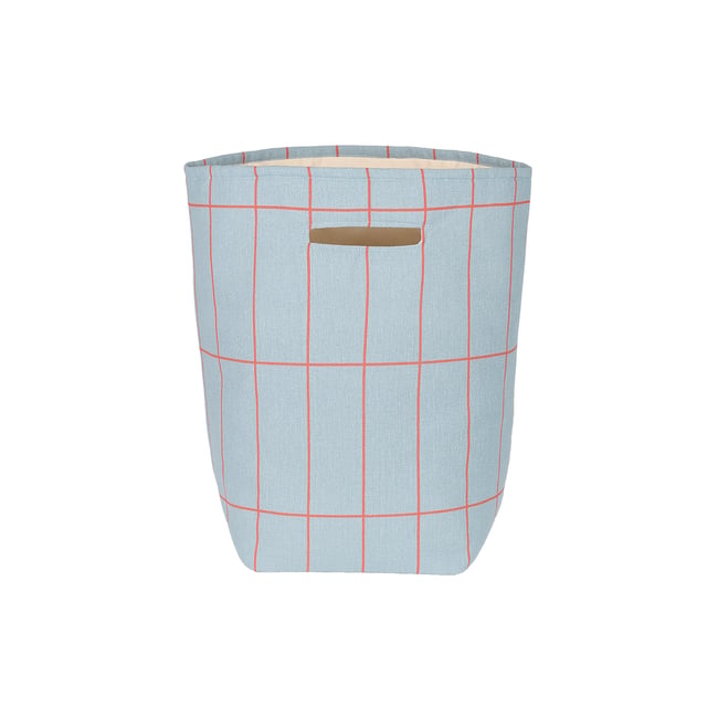 Grand panier de rangement VIBES Couleur grid bleue et rouge <span itemprop=