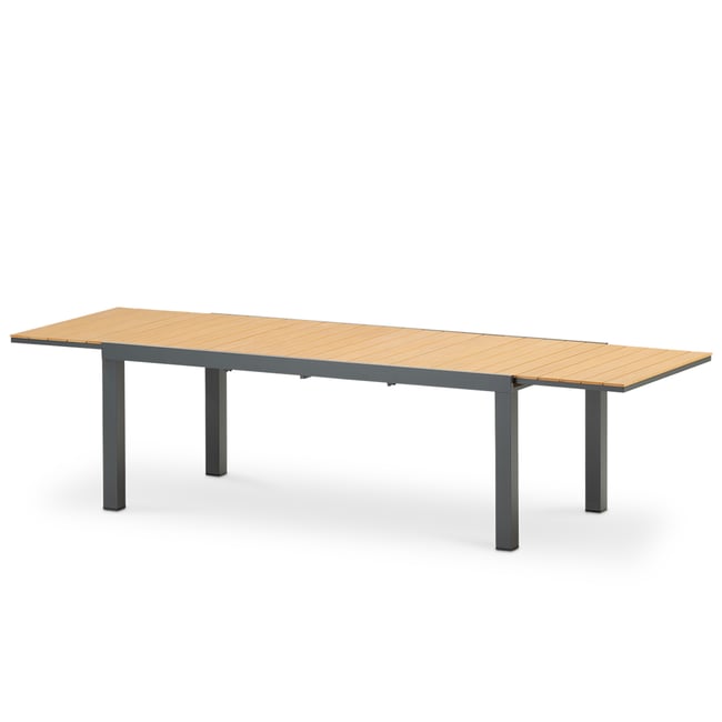 Table à manger, extensible, aluminium, OSAKA gris anthracite <span itemprop=