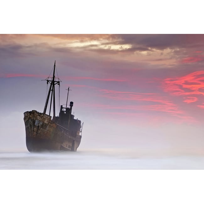 Tableau Bateau naufrage fantôme - HEXOA