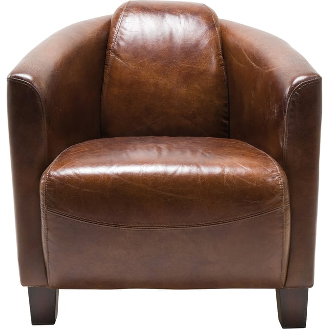 Fauteuil en cuir, CIGAR LOUNGE Couleur marron foncé <span itemprop=
