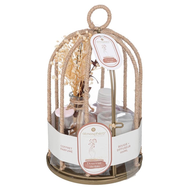Coffret cadeau cage PAOLA Couleur rose <span itemprop=