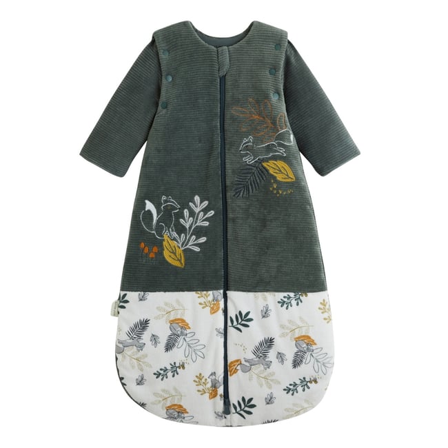 Gigoteuse d'hiver en velours avec manches amovibles Elliott vert <span itemprop=