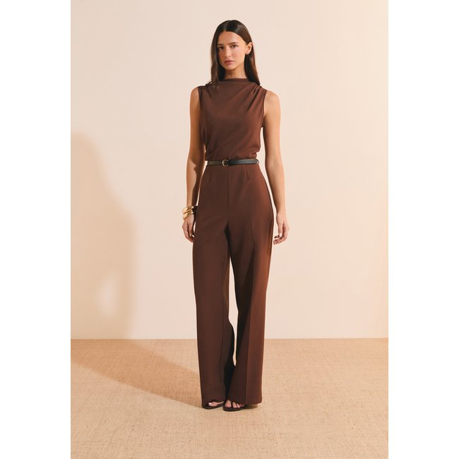 Combinaison sans manches JOAN chocolat <span itemprop=