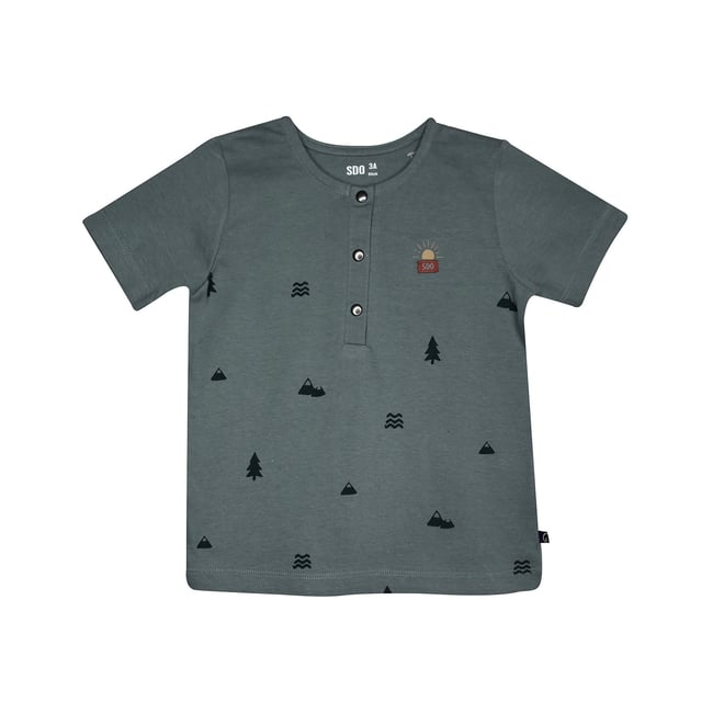 Tshirt laurentin manches courtes enfant vert <span itemprop=
