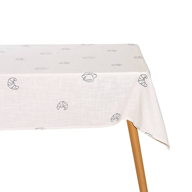 Nappe rectangulaire en coton FRA blanc <span itemprop=