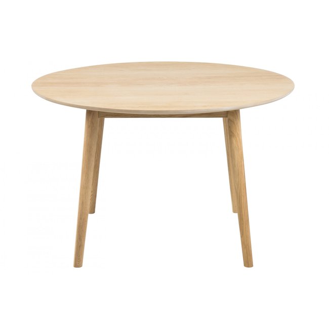 Table ronde en bois clair L120 - NOGANA Couleur bois clair <span itemprop=