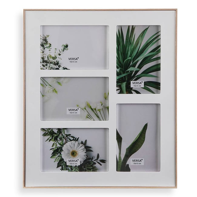 Cadre photo multiple effet bois 5 photos 30.5x36cm Couleur bois <span itemprop=
